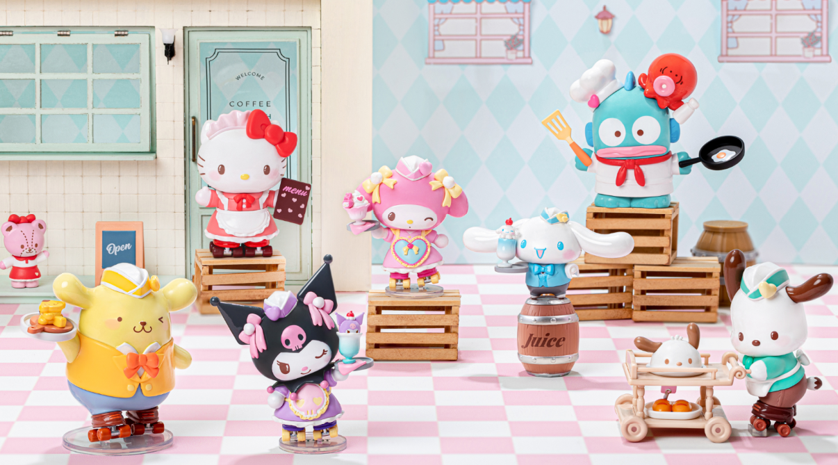TOP TOY! Sanrio Rollier Skating Restaurant Figure Series - Blind Box Asst (6 pcs full Set) - 2303266910105