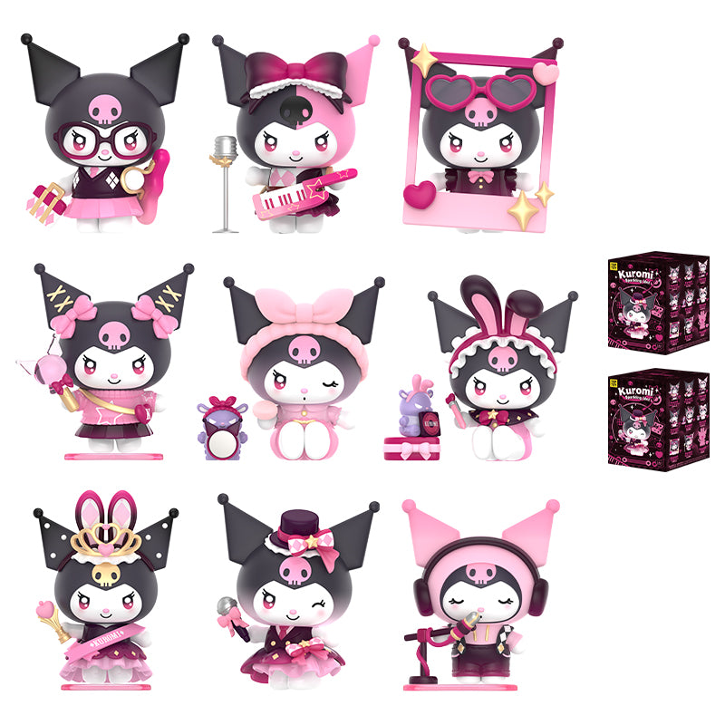 TOP TOY! Kuromi Sparking Idol Figure Series - Blind Box Asst (8 pcs full Set) - 2304013110106