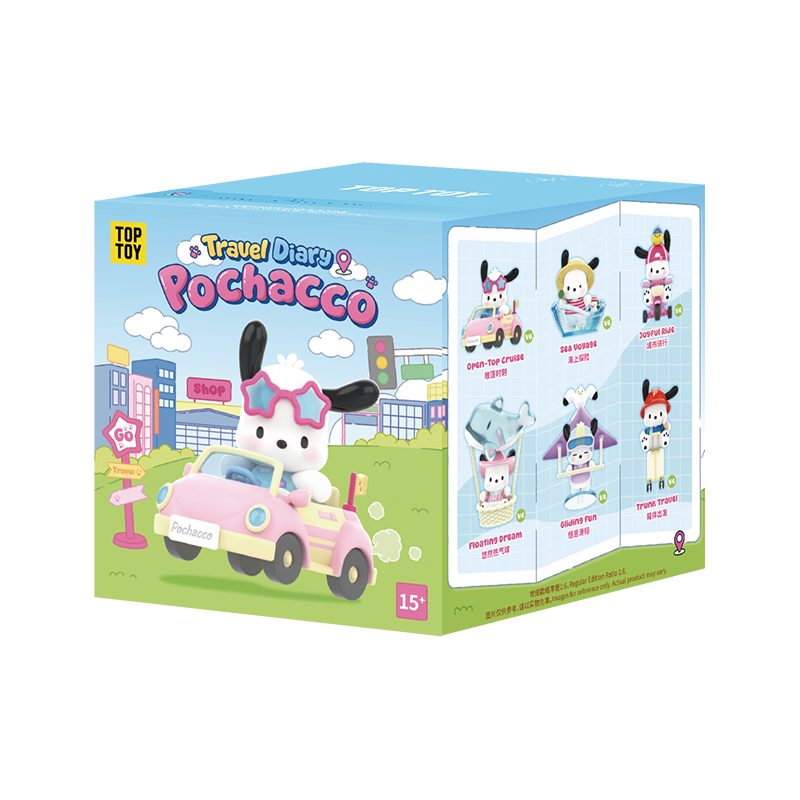 TOP TOY! Pochacco Travel Diary Figure Series - Blind Box Asst (6 pcs full Set) - 2304054510101