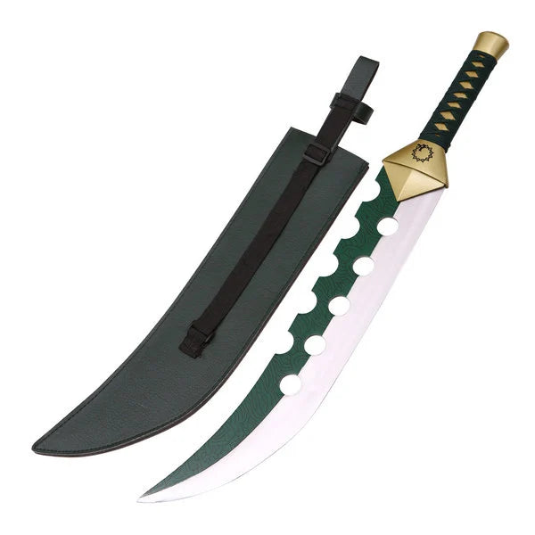 Metal 29" Fantasy Meliodas Sword w/ Faux Leather Sheath - CHF1046