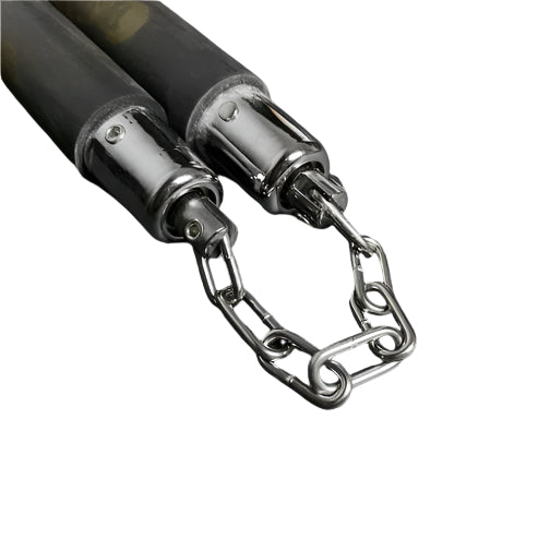 12" Bruce Lee Black Foam Nunchucks w/ Metal Chain - FNC232LE-BK