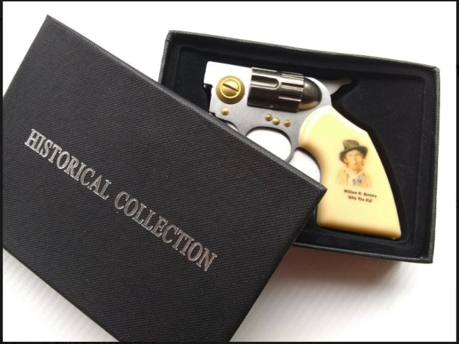 8" Billy the Kid Photo on Handle Gun Style Folding Knife - KB309B-2