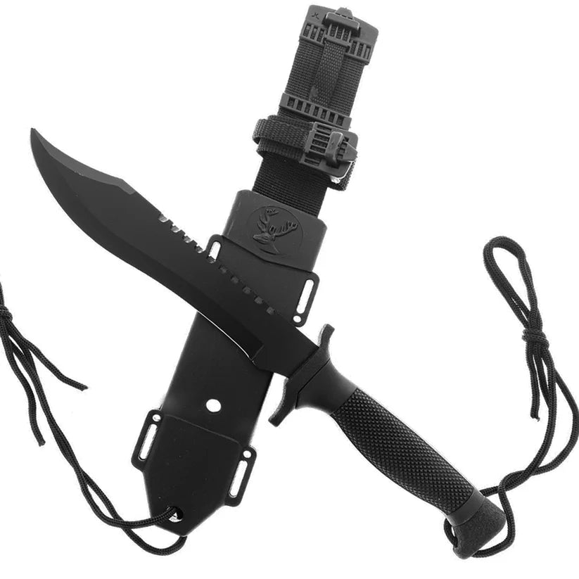 12 1/4" Hunting Knife w/ Deer ABS Sheath - KC1166BK
