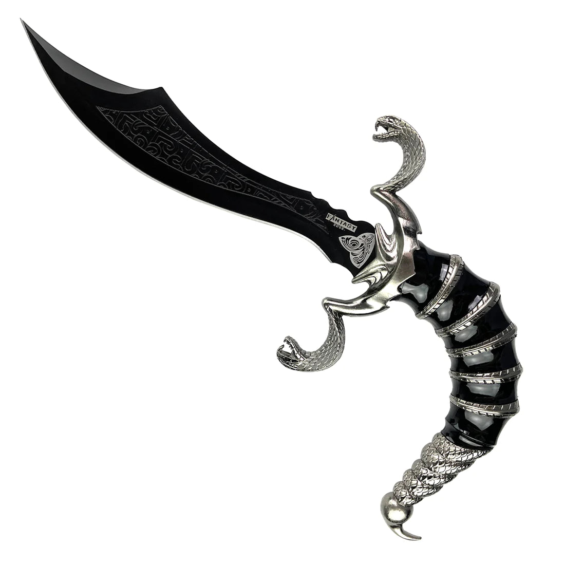 FANTASY EDGE 12" CURVED BLADE SCORPION DAGGER W/ STAND - KM1212