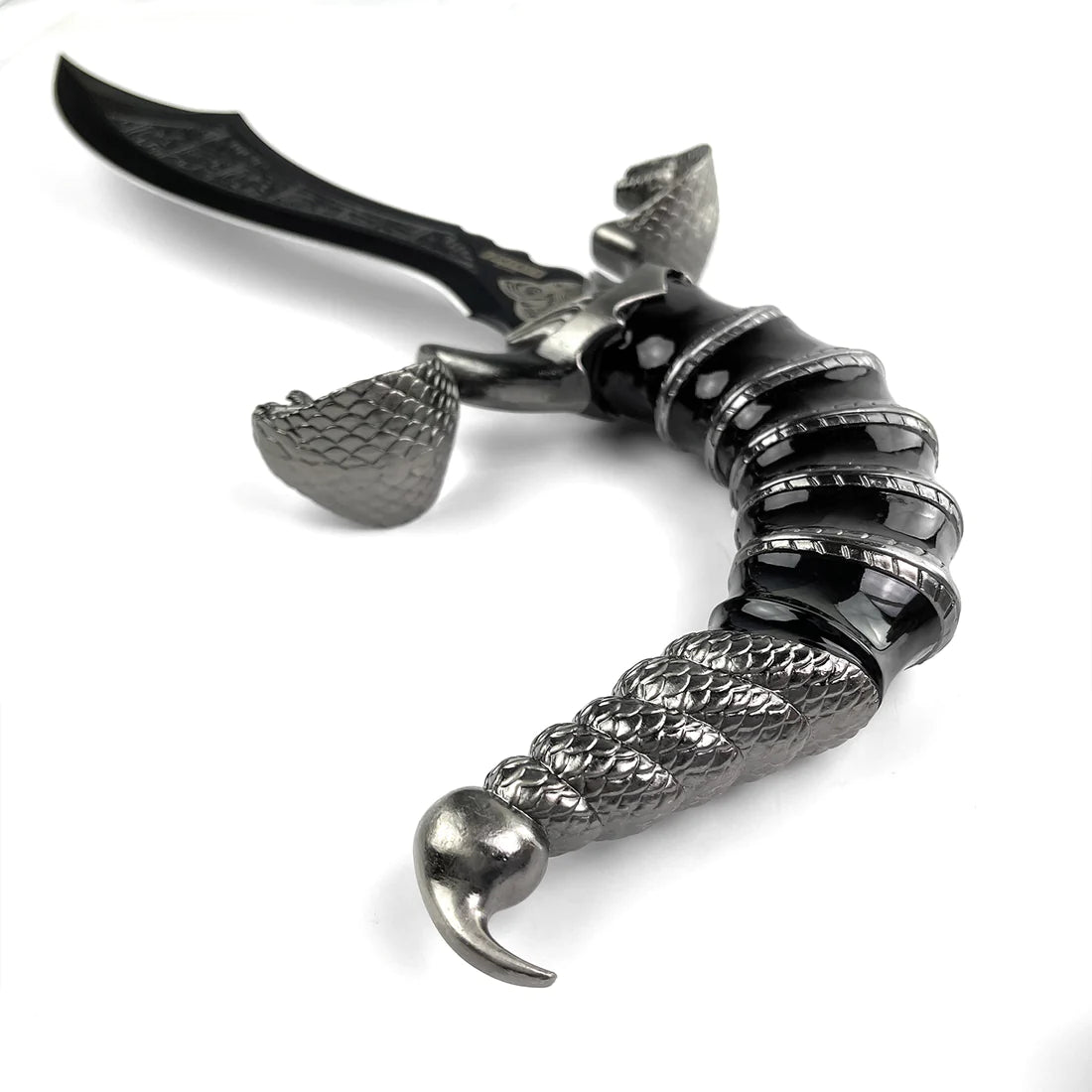 FANTASY EDGE 12" CURVED BLADE SCORPION DAGGER W/ STAND - KM1212