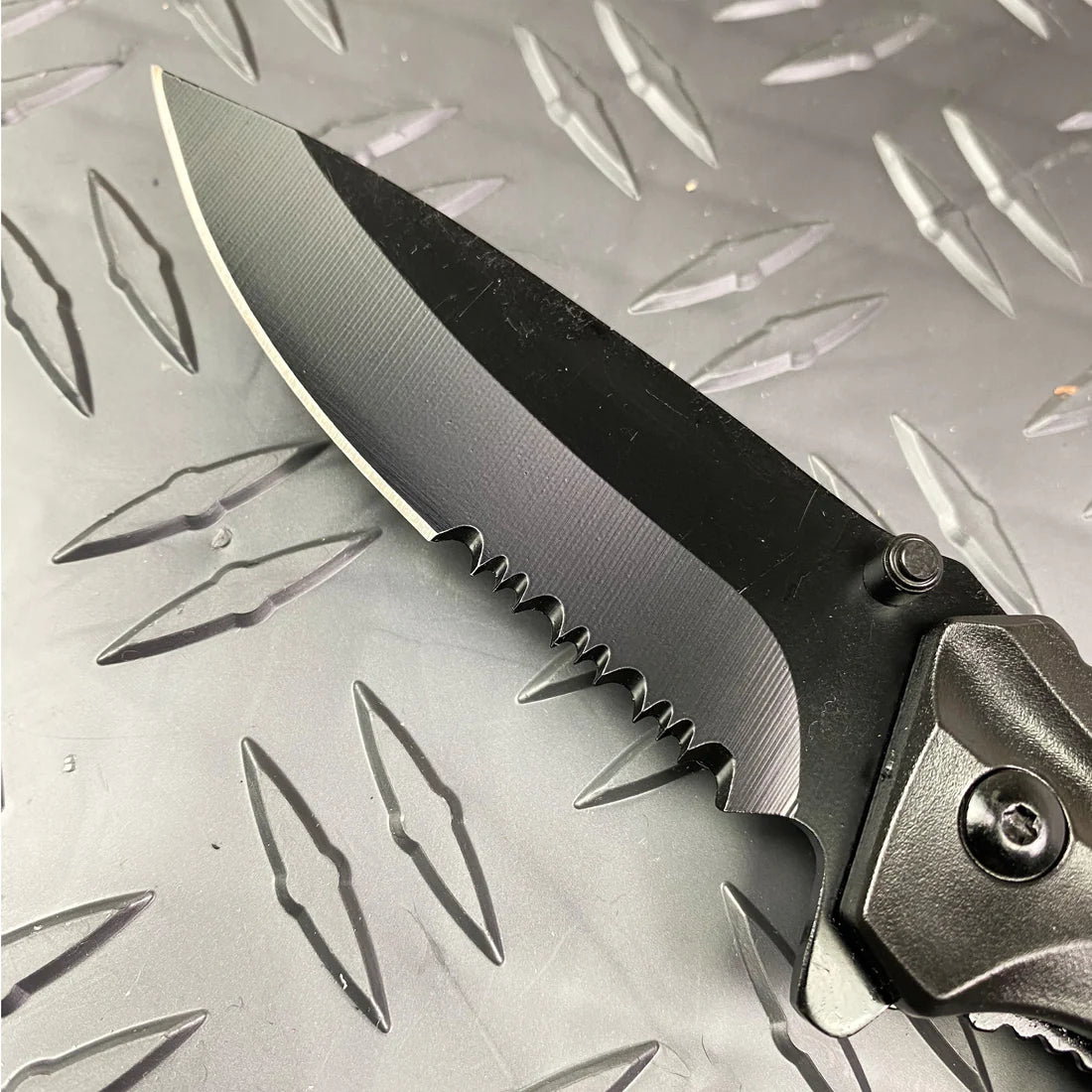Falcon 8" Overall Spring Assisted Knife All Black - KS0647BK