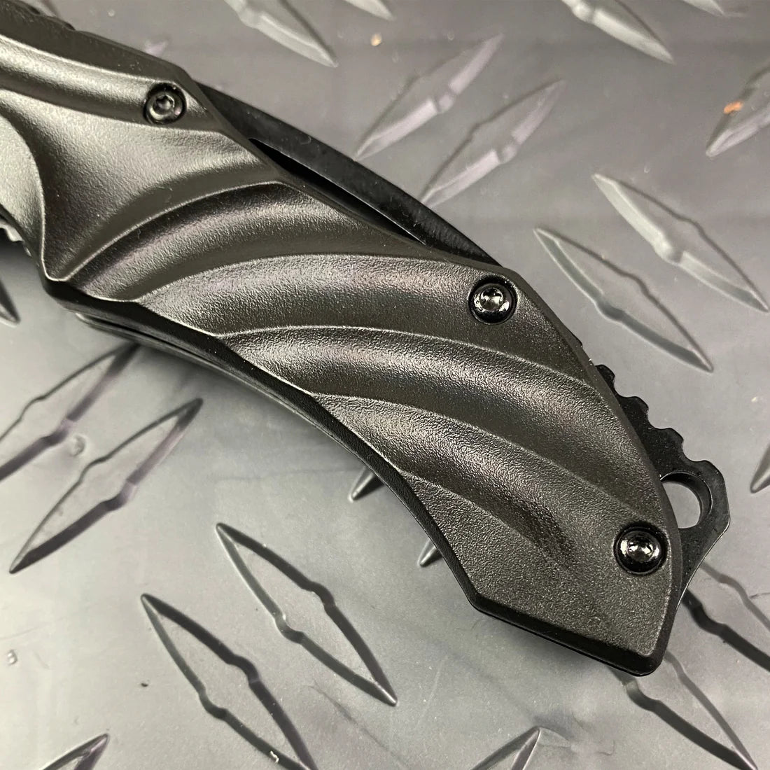 Falcon 8" Overall Spring Assisted Knife All Black - KS0647BK