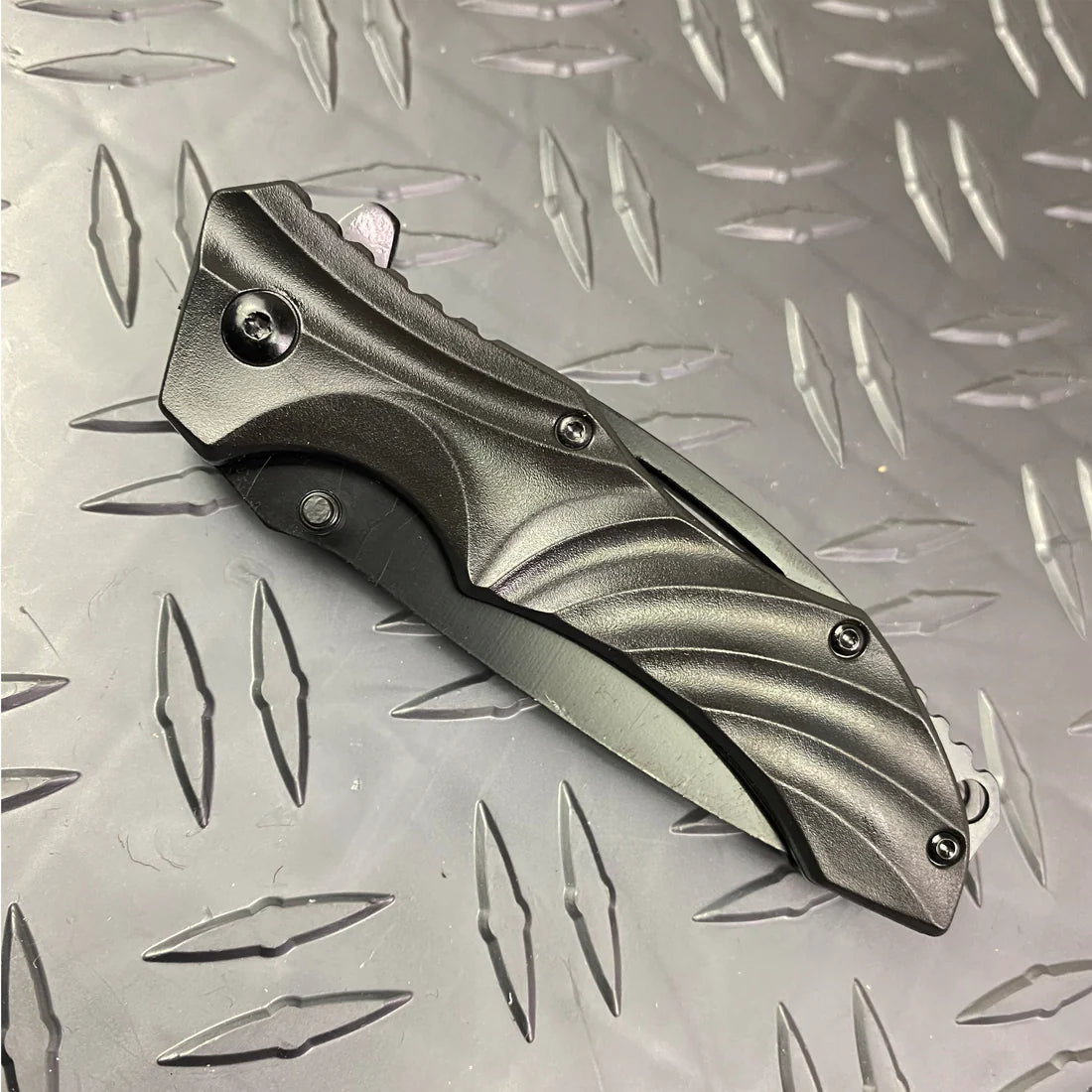 Falcon 8" Overall Spring Assisted Knife All Black - KS0647BK