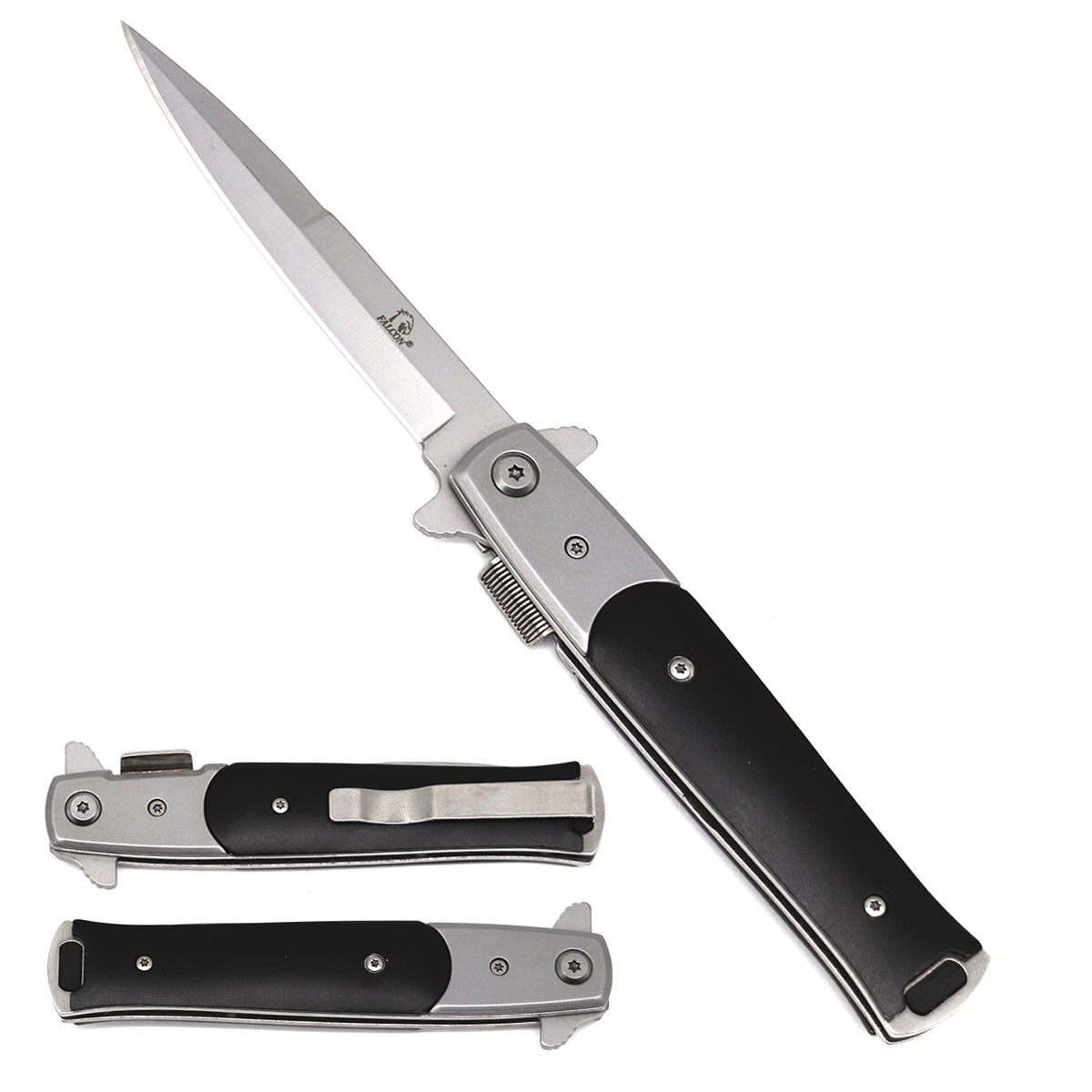 Falcon 8" BladeBalck Handle Spring Assisted Knife - KS1117SBK