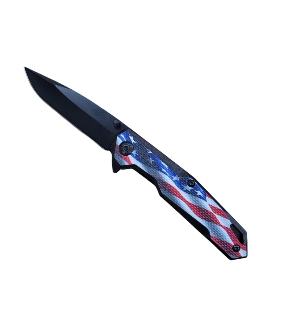 8" US Flag Spring Assisted Pocket Knife - KS2985UF
