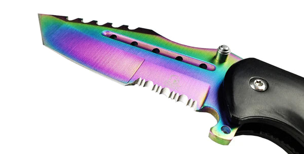 Falcon 8" Overall Rainbow Coating Metal Knife - KS3302LB