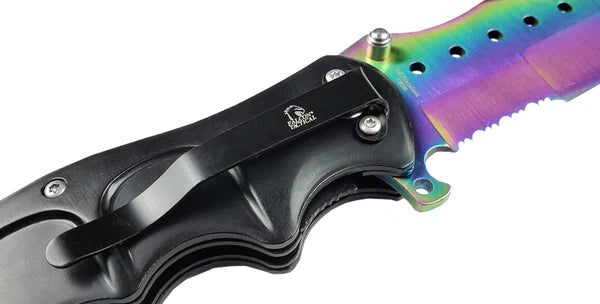 Falcon 8" Overall Rainbow Coating Metal Knife - KS3302LB
