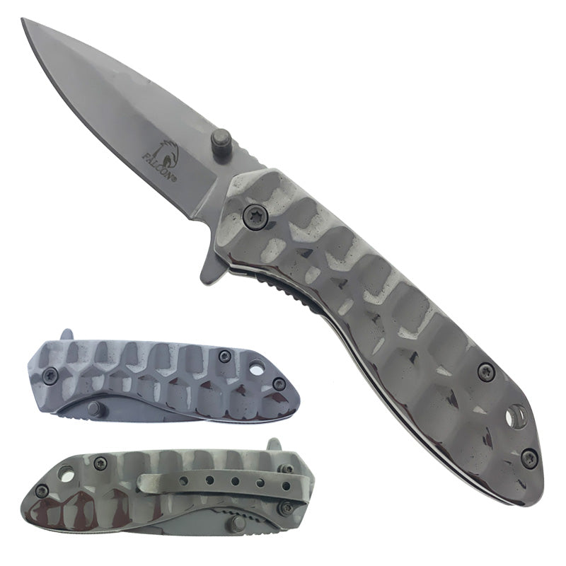 Falcon 2-3/4" mirror glass titanium blade & 3.75" Handle Chrome - KS3776CH
