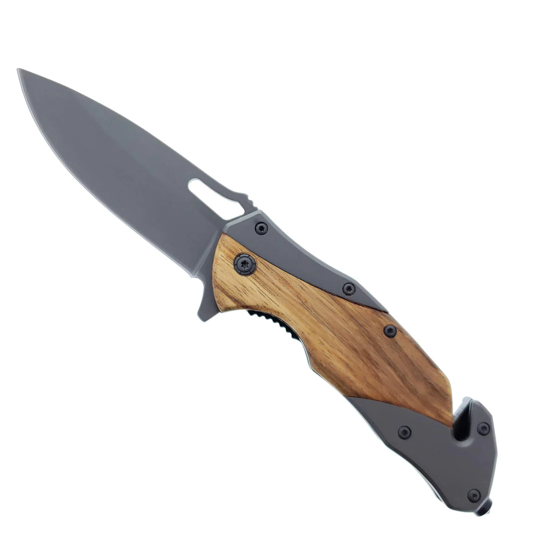 Falcon 7" Silver Blade & Silver and Wood Handle - KS5178GZB
