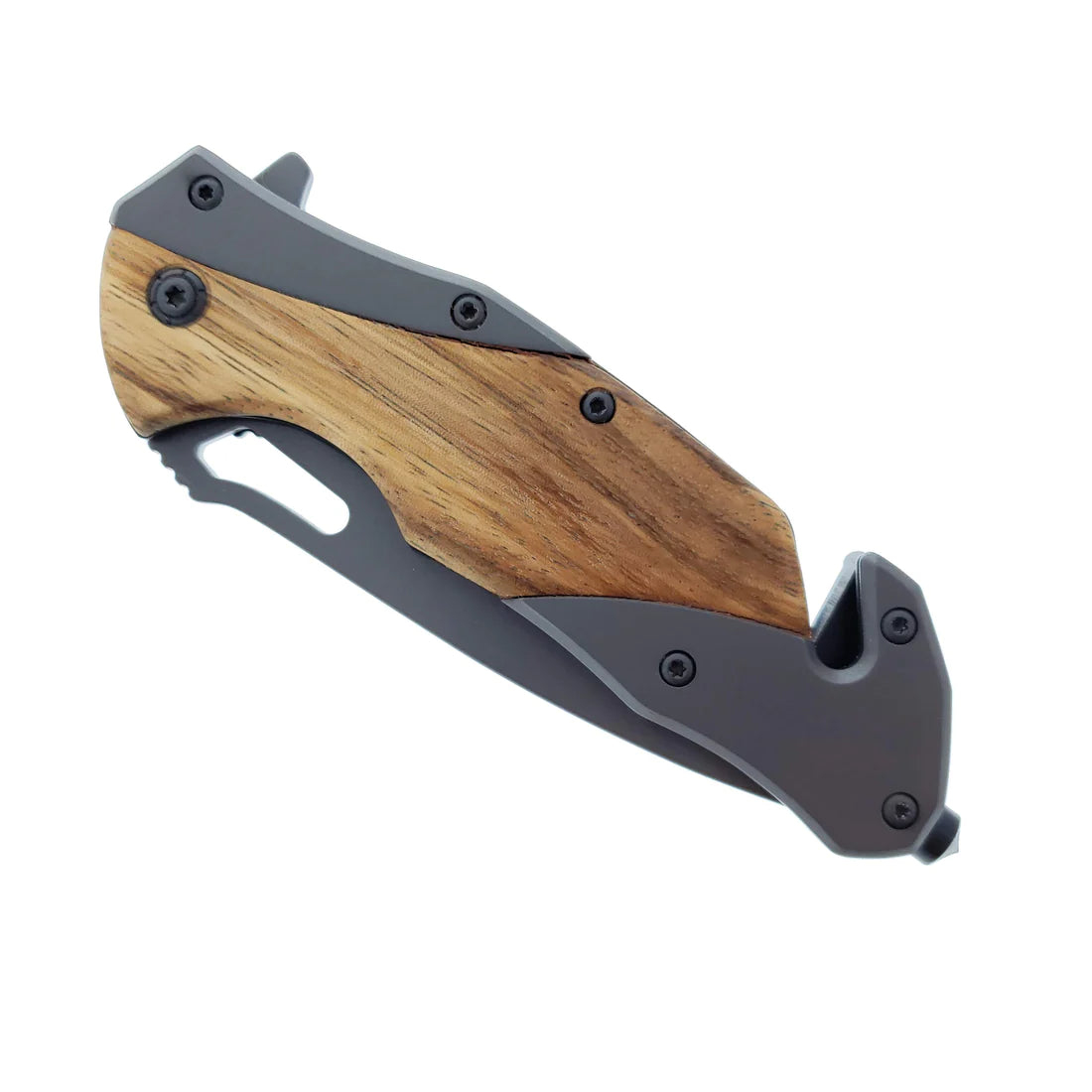 Falcon 7" Silver Blade & Silver and Wood Handle - KS5178GZB