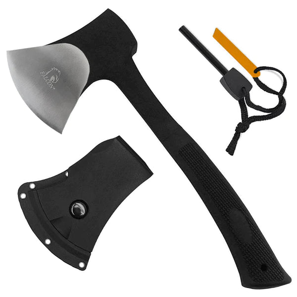 11" Overall Axe, ABS Scabbard, Rubber Handle - KX2598