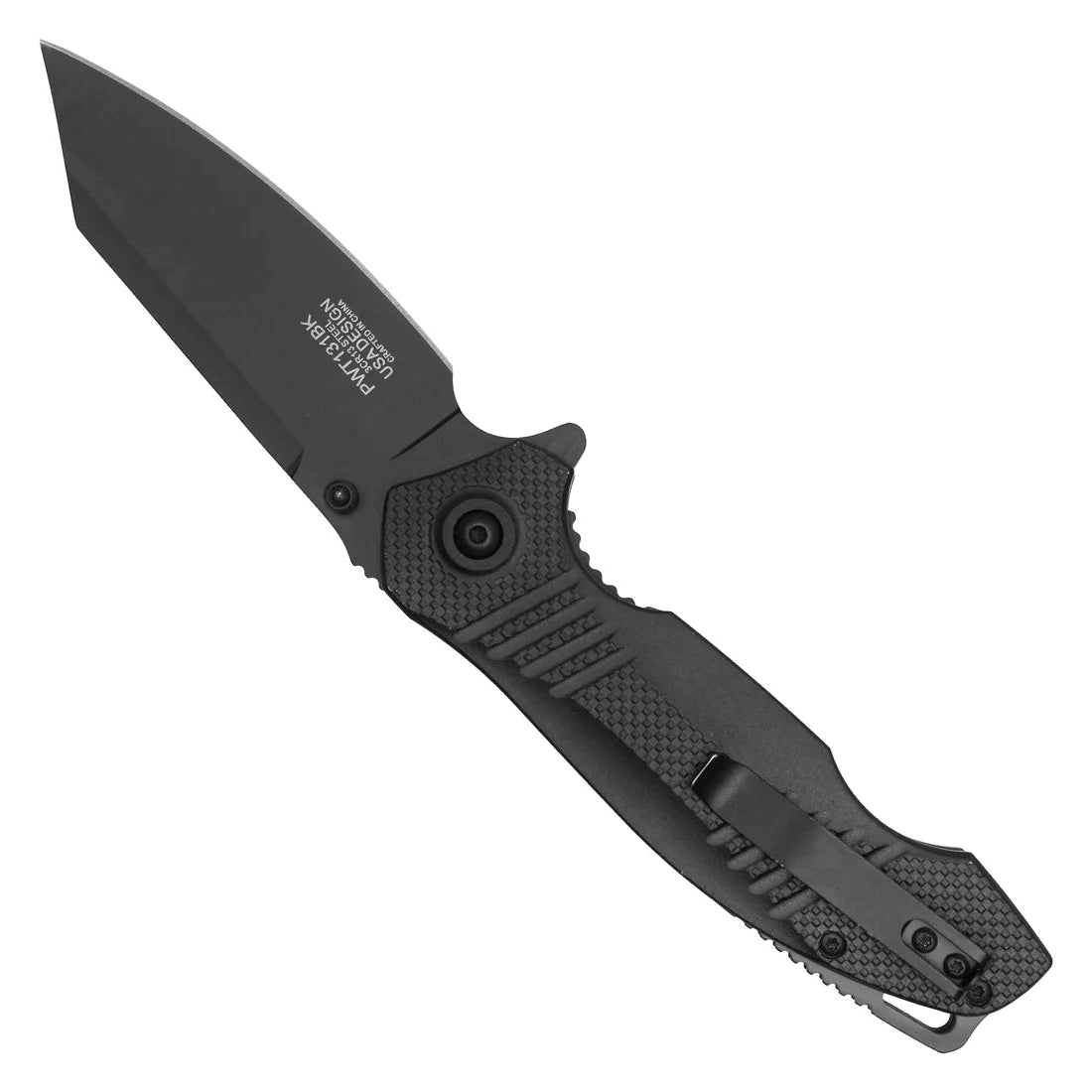 Wartech 8.25" Tactical Black Spring Assisted Pocket Knife - PWT131BK