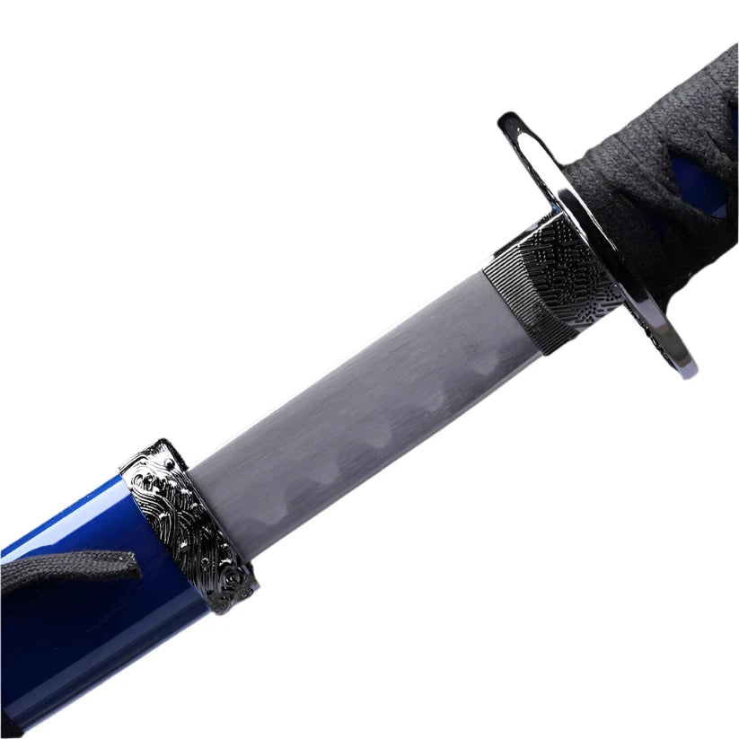 3 pcs Samurai Sword Set with Blue plastic scabbard - SA124BL
