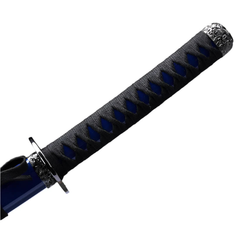 3 pcs Samurai Sword Set with Blue plastic scabbard - SA124BL