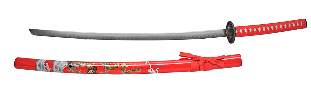 40.5" Dragon Samurai Sword - Red - SA329RD