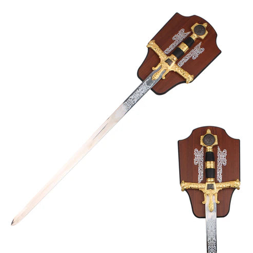 49" Black King Solomon Sword W/PLAQUE - SB4914BK (T61023GD)