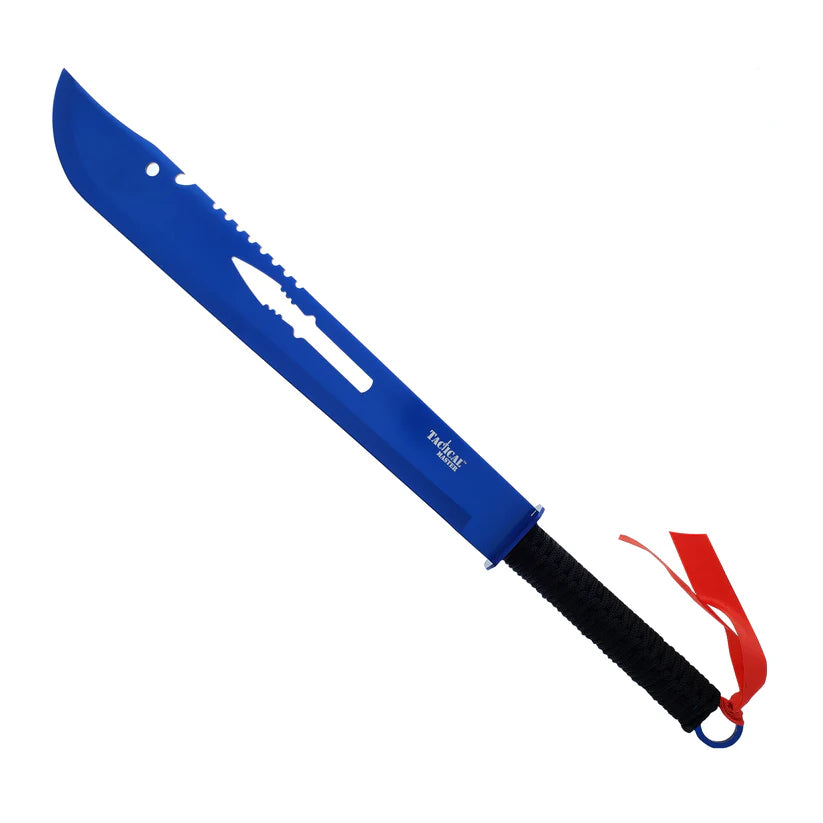 Tactical Master 27 1/2" Blue Machete with Throwing Knife - SF0033BL