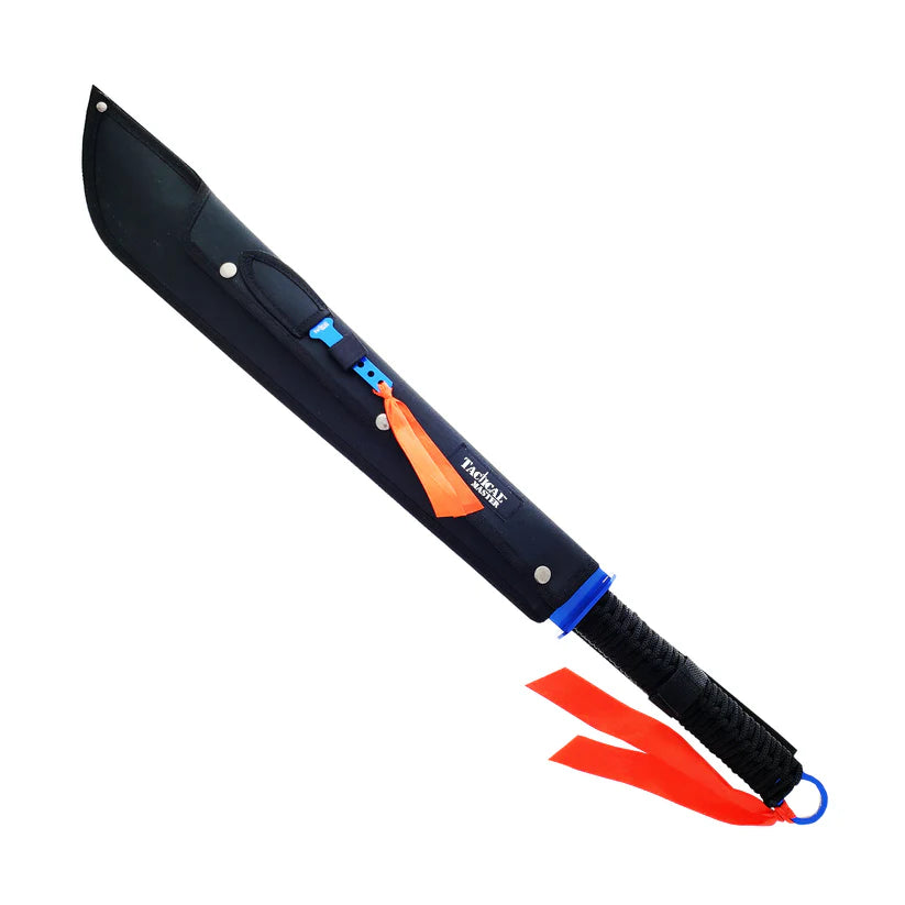 Tactical Master 27 1/2" Blue Machete with Throwing Knife - SF0033BL