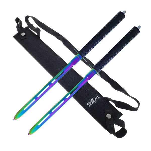 Tactical Master 25" Rainbow Twin Tactical swords (2 sword set) - SF7101RB