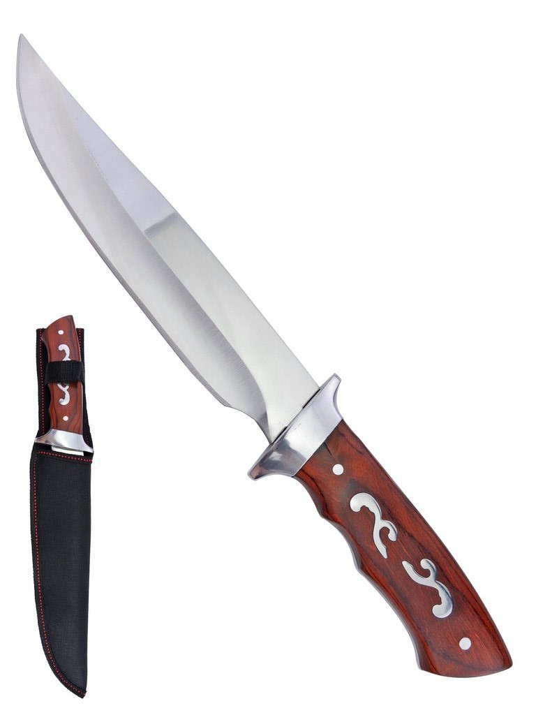 12.6″ Full Tang Hunting w/ 7.6″ Blade & Wood Handle - T22040