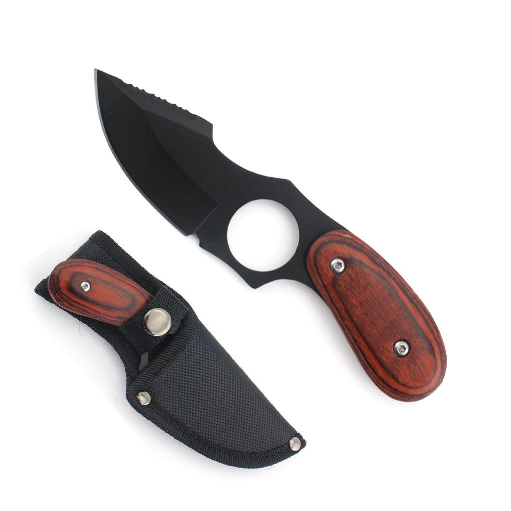 6.3″ Full Tang Fixed Blade Hunting Knife w/ Index Guard - T226098BK