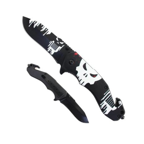 8″ UV Printed ABS Spring Assisted Folding Knife - T27017-2