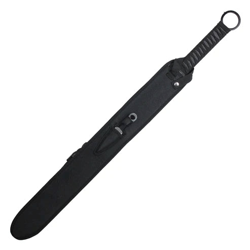 27" Black Skull Ninja Sword Steel Sword Set with 2 Throwing Knives- K1020-40-BK