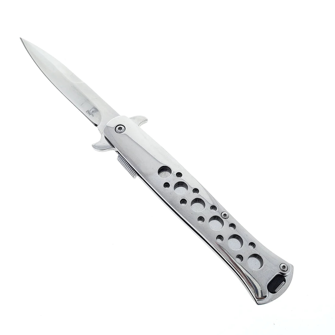 Falcon 9" Overall Metal Spring Assisted Knife With Black Coating - KS1109CH