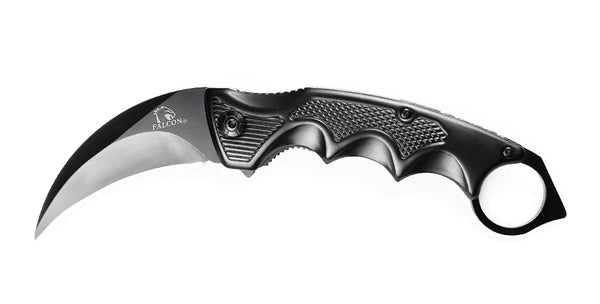 Falcon 9" Black Blade Spring Assisted Knife- KS3329BK