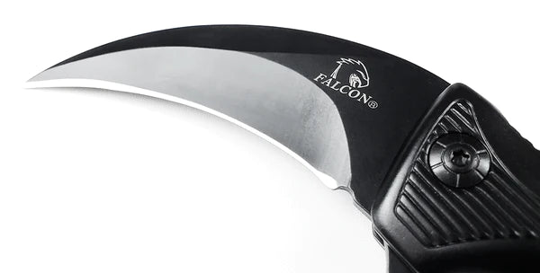 Falcon 9" Black Blade Spring Assisted Knife- KS3329BK