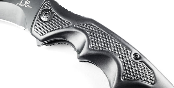 Falcon 9" Black Blade Spring Assisted Knife- KS3329BK