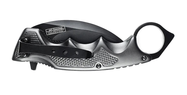 Falcon 9" Black Blade Spring Assisted Knife- KS3329BK