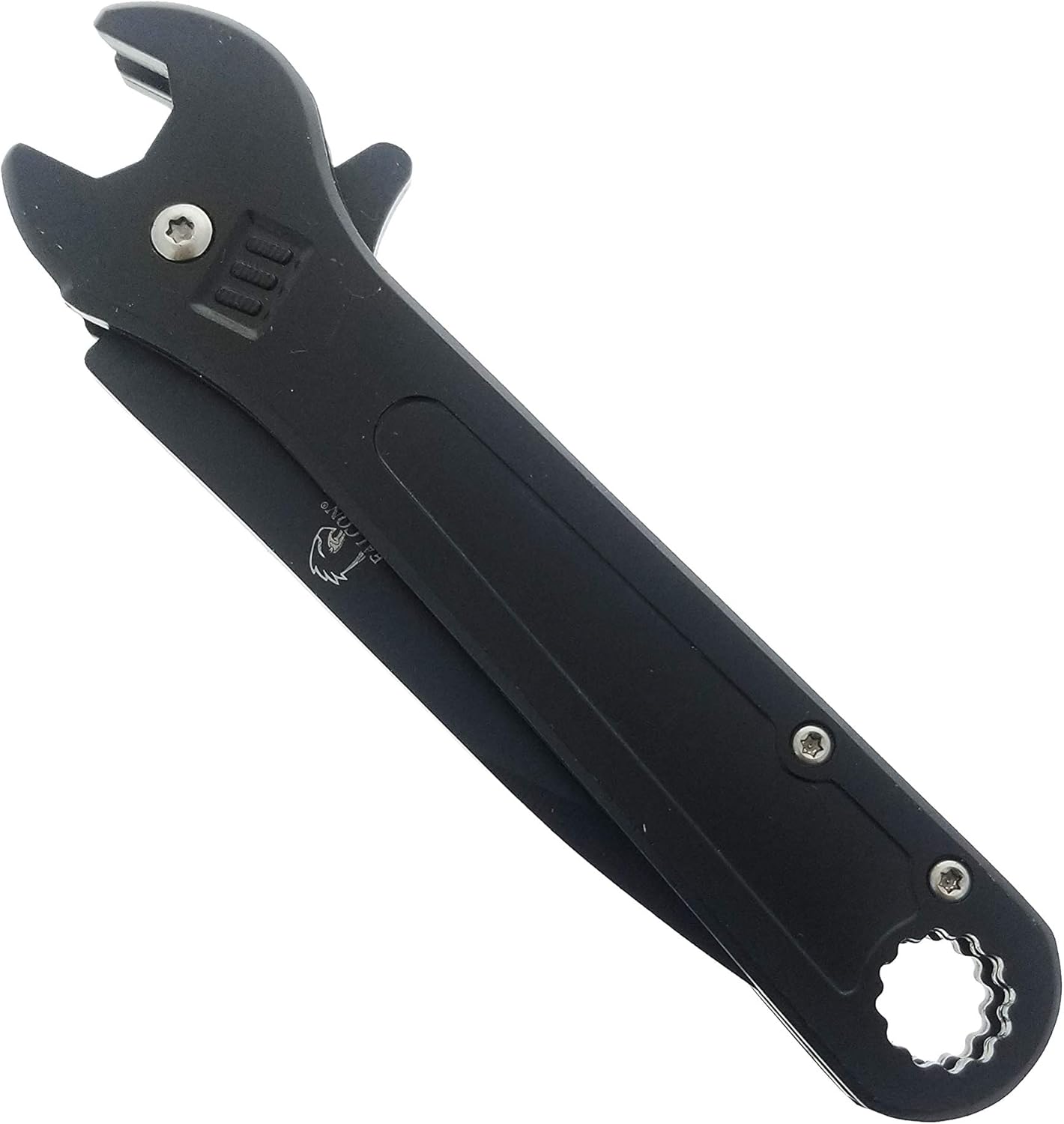 Falcon 7.5" Black Spring Assisted Knife with 12 mm/9 mm Gauge Gauge Wrench Function - KS34248BK