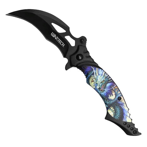 7.5" WRTTECH Black Dragon Pocket Knife - PWT430BK