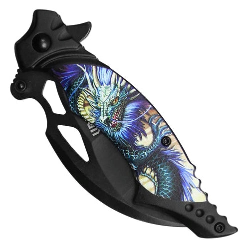 7.5" WRTTECH Black Dragon Pocket Knife - PWT430BK