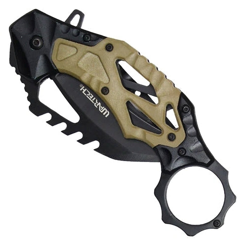 Wartech 7.25" Black & Tan Pocket Karamabit - PWT445DE