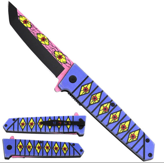8" Spring Assisted Fantasy Pocket Knife - CSK404-5