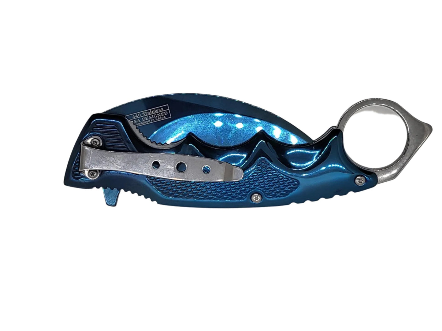Falcon 9" Blue Blade Spring Assisted Knife - KS3329BL