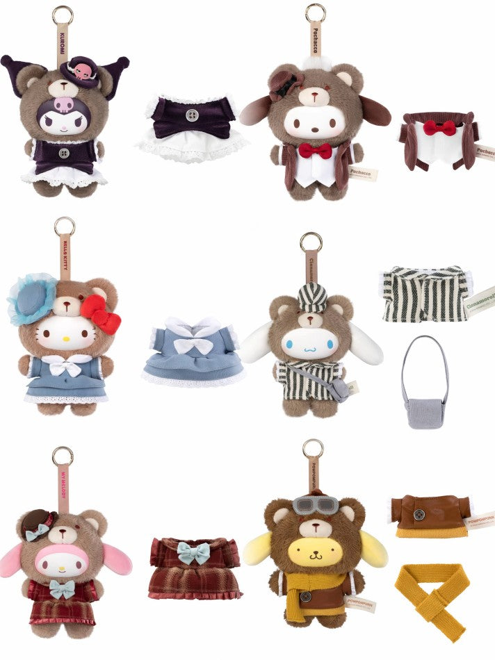 TOP TOY! Hello Kitty & Friends Afternoon Tea Vinyl Plush Series - Blind Box Asst (6 pcs full Set) - 2303215510103
