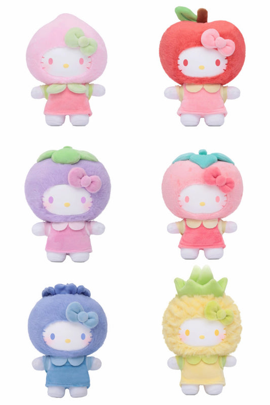 TOP TOY! Hello Kitty Fruity Paradise Vinyl Plush Pendant Series - Blind Box Asst (6 pcs full Set) - 2303445910100