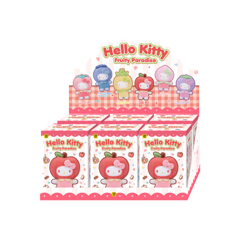 TOP TOY! Hello Kitty Fruity Paradise Vinyl Plush Pendant Series - Blind Box Asst (6 pcs full Set) - 2303445910100