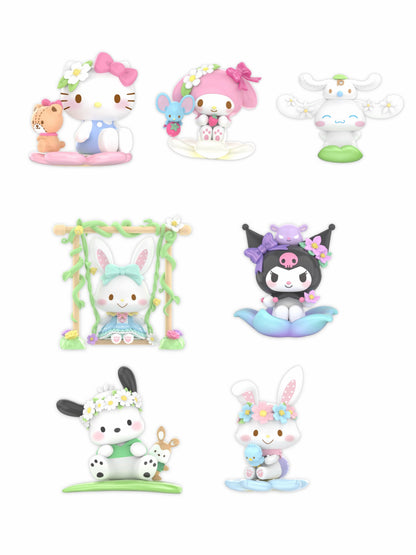 TOP TOY! Sanrio Characters Spring Flower Series Figure - Blind Box Asst (6 pcs full Set) - 2303550410106