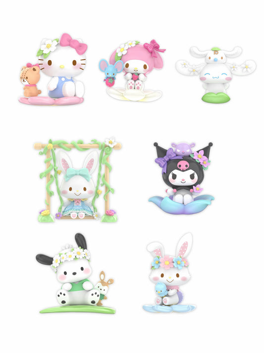 TOP TOY! Sanrio Characters Spring Flower Series Figure - Blind Box Asst (6 pcs full Set) - 2303550410106