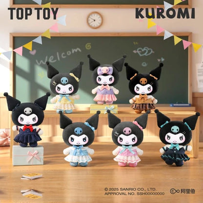 TOP TOY! Kuromi School Life Vinyl Plush Pendant Series - Blind Box Asst (6 pcs full Set) - 2303566610101