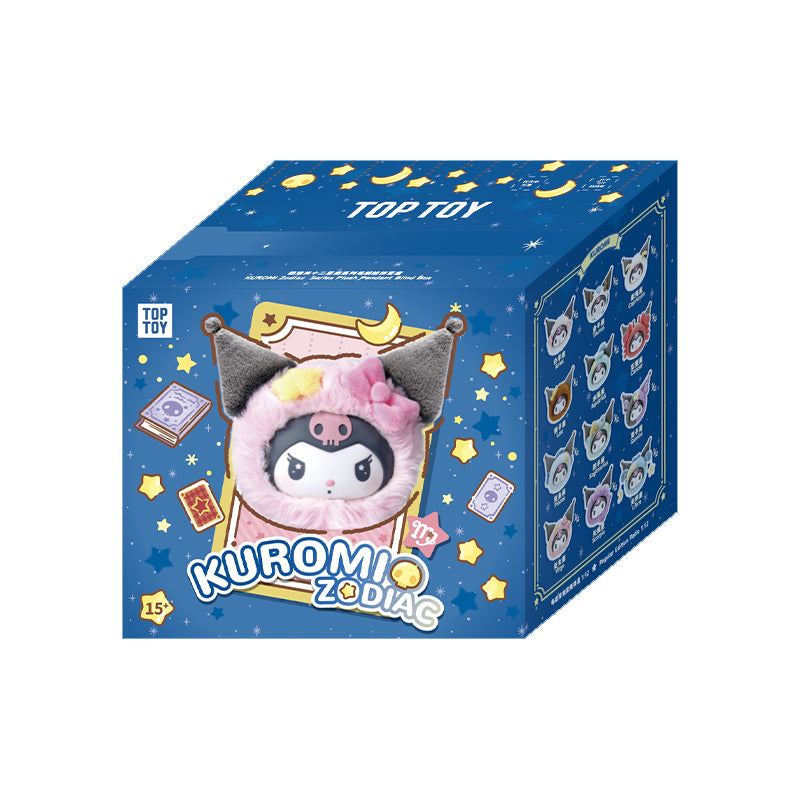 TOP TOY! Kuromi Zodiac Vinyl Plush Pendant Series - Blind Box Asst (12 pcs full Set) - 2303901210102